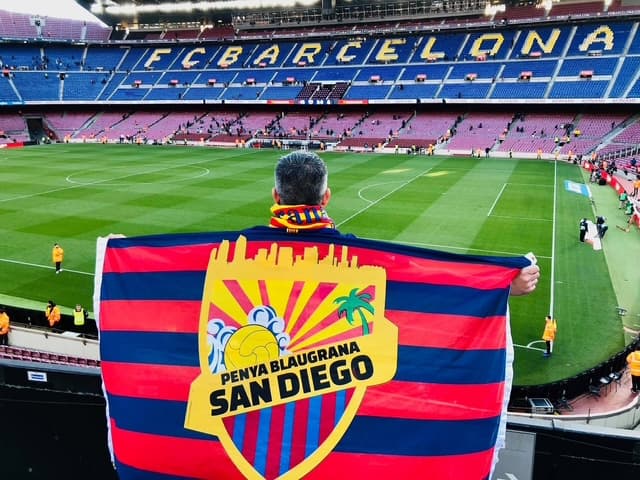 Wide shot of Camp Nou
